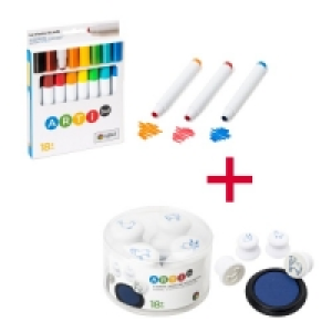 CrÉation Oxybul Lot 4 gros tampons animaux pour tout-petits et 8 feutres des petits