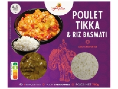 Poulet tikka masala et riz basmati 4.49 €