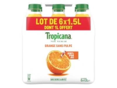 Tropicana pur jus orange sans pulpe 12.85 €