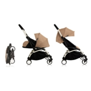 SÉlection Oxybul Poussette Yoyo2 4 roues châssis blanc assise 0+ et 6+ taupe