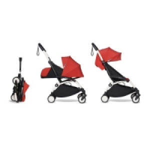 Oxybul SÉlection Oxybul Poussette Yoyo2 4 roues châssis blanc assise 0+ et 6+ rouge