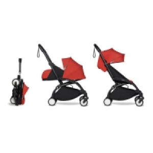 Oxybul Sélection Oxybul Poussette Yoyo2 4 roues châssis noir assise 0+ et 6+ rouge