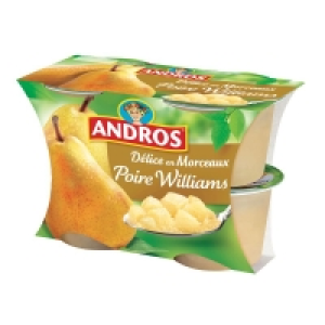 Spar Andros Délice en morceaux poire Williams 4x100g