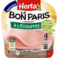 Spar Herta Le Bon Paris - Jambon cuit supérieur à létouffée - Sans couenne - 4 t