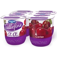 Spar Danone Taillefine 0% - Yaourt aux fruits - Saveur cerise 4x125g
