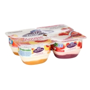 Danone Taillefine - La mousse au fromage blanc sur fruits - pêche - fraise 4x