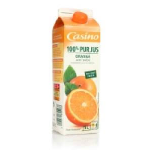 Casino Orange 100% pur jus avec pulpe 1l Fabricant: Service Consommateurs Cas