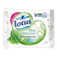 Spar Lotus Aloe douceur - Papier toilette humide - Sans parfum - Sans paraben x42