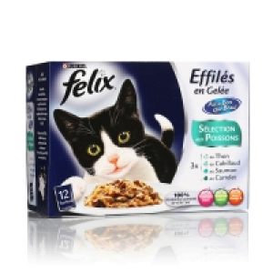 Spar Purina Felix - Tendres effilés - Bouchées en gelée pour chat - Poissons - Sac