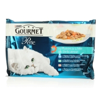 Spar Purina Gourmet - Perle - Plaisirs de la mer - Bouchées pour chat - Poissons e