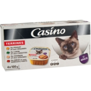 Casino Terrines - Poulet, lapin, saumon, buf 4x100g