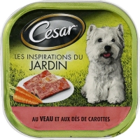 Spar Cesar Inspiration du Jardin - Terrines pour chiens - Veau carottes - Barquet