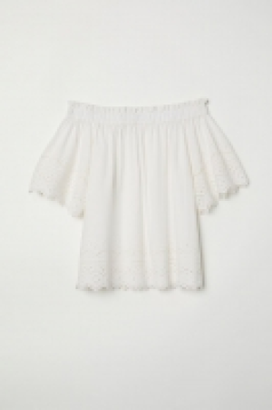 HM  Blouse brodée en coton