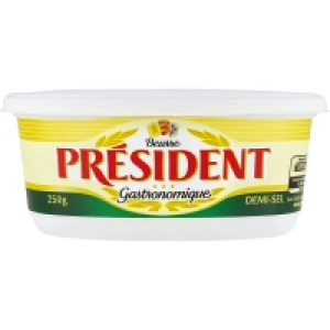 President Beurre - Demi-Sel - 80% Mat.Gr - Beurrier - Gastronomique 250g