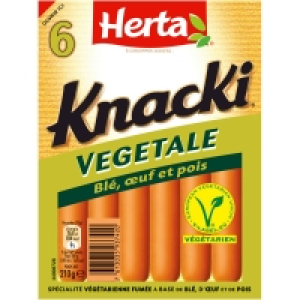 Knacki Végétale - Spécialité Végétale à base blé et pois - x6 210g 3.45 €