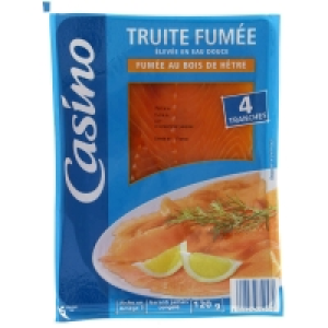 Truite fumée au bois de hêtre - 4 tranches 120g 6.22 €