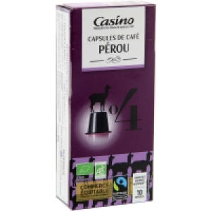 Bio - Pérou - 10 Capsules Plastique - Intensité 4 - Café - Biologique  2.98 €