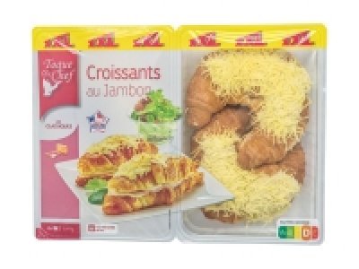 Lidl  4 croissants jambon fromage XXL