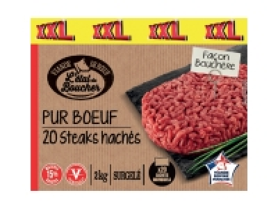 Lidl  20 steaks hachés façon bouchère XXL
