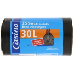 Sacs poubelle - Liens classiques - 30l x25 2.48 €