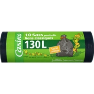 Sacs poubelle - Liens classiques - 130l - Spécial jardinage x10 5.29 €