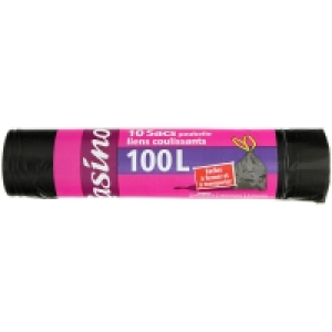 Sacs poubelle - Liens coulissants - 100l x10 3.41 €