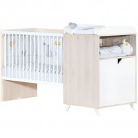 Auchan Baby Price BABY PRICE Lit bébé combiné 120x60 évolutif en 90x190cm SCANDI, colori