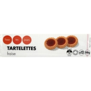 Tartelettes - Fraise - 12 tartelettes 200g 1.10 €