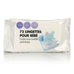 Lingettes bébé x72 1.59 €