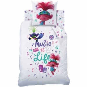 Auchan  Parure housse de couette enfant en coton 57 fils imprimée Music is lif