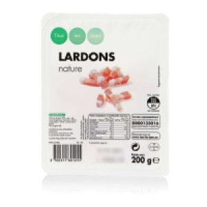 Lardons natures 200g 1.64 €