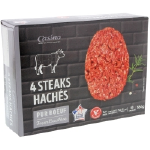 Steaks hâchés - Pur boeuf - Façon bouchère - x4 560g 7.75 €