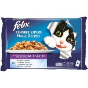 Tendres effilés - Effilés en gelée pour chat - Buf - poulet - saumon - 2.75 €