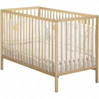 Auchan Baby Price BABY PRICE Lit bébé 60x120cm sommier réglable en hauteur, barreaux ver