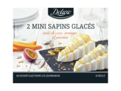 2 mini sapins glacés