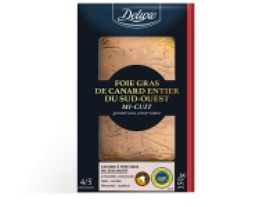 Foie gras de canard entier IGP du Sud-Ouest mi-cuit 9.99 €
