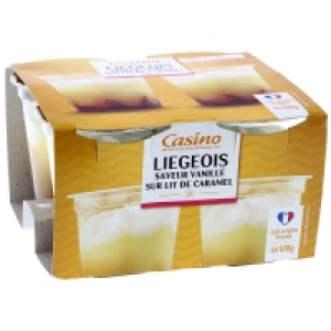 Liégeois - Saveur vanille - Sur lit de caramel - 4 pots 4x100g 1.66 €