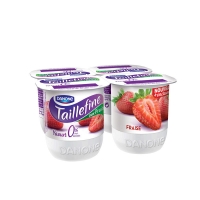 Spar Danone Taillefine 0% - Yaourt aux fruits - Saveur fraise 4x125g
