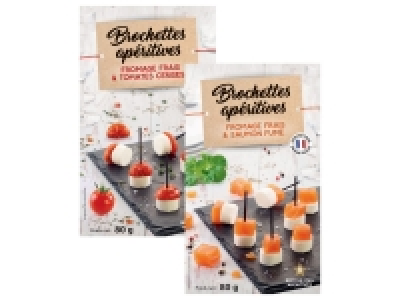 9 brochettes de fromage frais 1.95 €