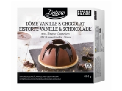 Dôme glacé vanille et chocolat
