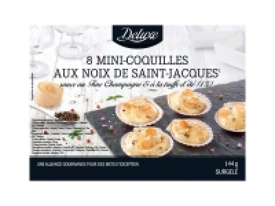 8 mini coquilles aux noix de Saint-Jacques 3.99&nbsp;&euro;