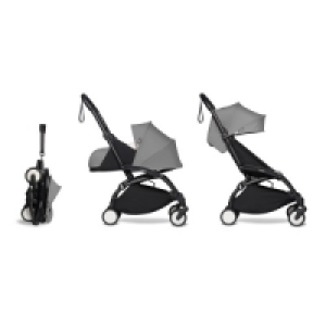 SÉlection Oxybul Poussette Yoyo2 4 roues châssis noir assise 0+ et 6+ gris