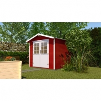 Auchan Weka WEKA Abri de jardin bois 4,68 m² 28mm déjà peint en rouge