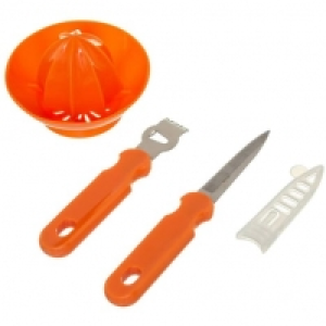 Auchan  Set de 3 ustensiles agrumes orange