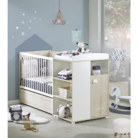 Auchan Baby Price BABY PRICE Lit bébé combiné 120x60 cm évolutif en 90x190 cm HAPPY, Hêt