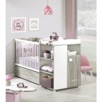 Auchan Baby Price BABY PRICE Lit bébé combiné 120x60 cm évolutif en 90x190 cm HAPPY, Chê