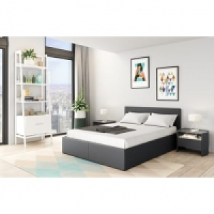 Lit coffre 140x190cm sommier inclus avec tête de lit WILLOW 385.00 €