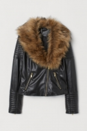 HM  Veste de style motard avec col