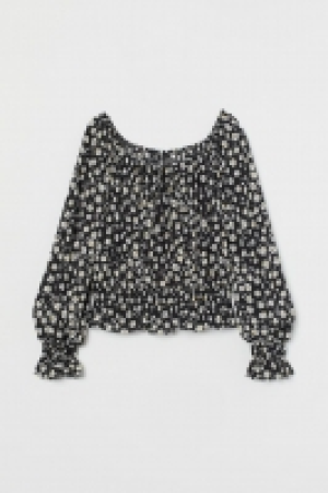 HM  Blouse à détails smockés