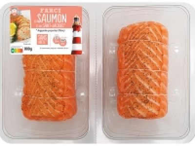 2 farcis au saumon et aux Saint- Jacques